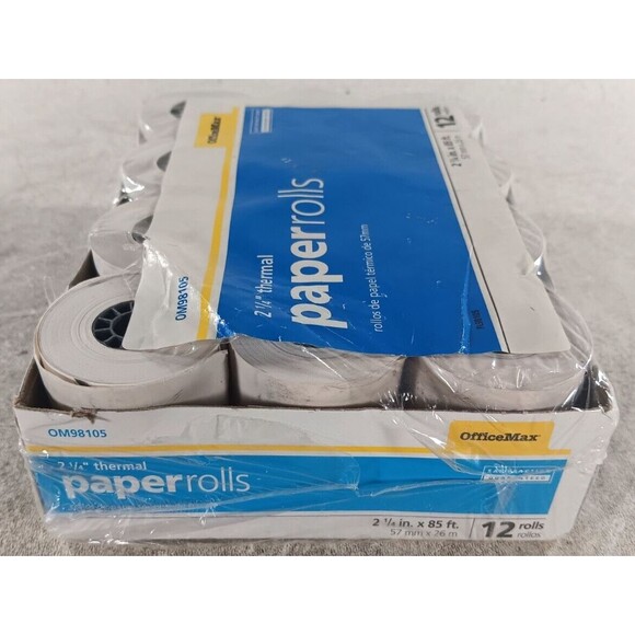Thermal Paper 2-1/4" x 85 ft Sealed New OfficeMax - Picture 2 of 3